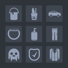 Premium set of fill icons. Such as dental, painter, smart, health, tooth, fiction, toothbrush, clothing, toothpaste, monster, paint, home, decoration, gadget, left, bus, work, outfit, soap, hygiene