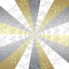 Stock Illustration - Luxury Metallic Gradient Backdrop, Blank Copy Space, 3D Illustration, Modern Background.