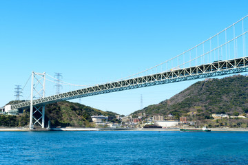 関門橋と関門海峡