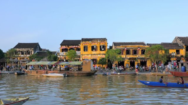 Hoi An old quarter, Thu Bon River, Vietnam in 4k
