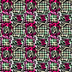 Exotic seamless tropical flowers pattern.