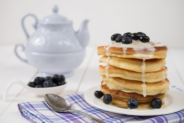 Pancakes with blueberry