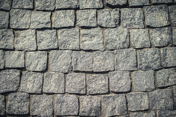 The texture of the stone pavement