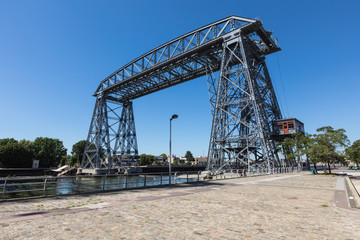 Old Nicolas Avellaneda steel bridge across Riachuelo river near Caminito.