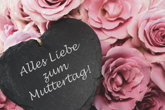 Alles Liebe zum Muttertag, Gratulation mit Rosen