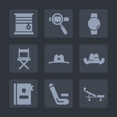 Premium set of fill icons. Such as match, screen, headwear, sheriff, texas, graphic, clothing, home, touch, cowboy, technology, seat, phone, marketing, fitness, gadget, room, cricket, time, hat, seo