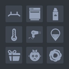 Premium set of fill icons. Such as stand, aroma, box, beauty, gas, dessert, present, oven, sad, kitchen, temperature, stove, kid, job, gift, heat, food, appliance, fashion, up, rollup, cute, baby