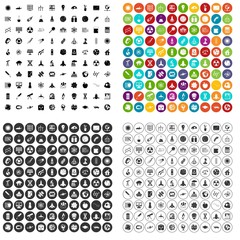Fototapeta premium 100 space icons set vector in 4 variant for any web design isolated on white