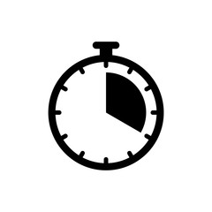 Timer clock icon ui simple style flat illustration