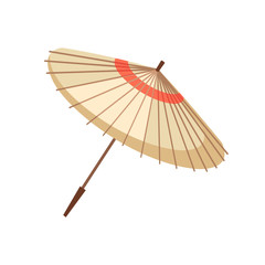 Asian oriental traditional umbrella light beige japan geisha symbol