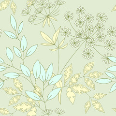 Summer leaves pattern