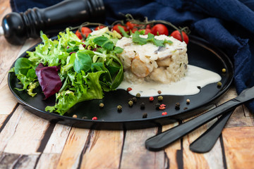 chicken and mushroom risotto