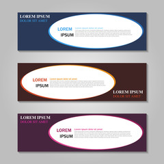 Vector abstract design web banner template. Web Design Elements - Header Design. 