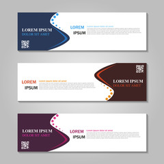 Vector abstract design web banner template. Web Design Elements - Header Design. 