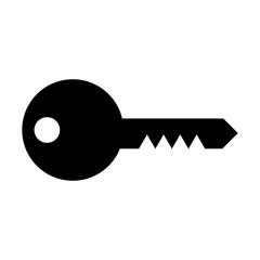 Key symbol isolated on white background