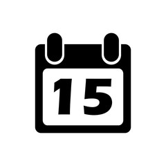 Calendar icon. Event pictogram, flat vector sign isolated on white background. Simple vector illustration for graphic and web design.