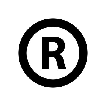 registered trademark symbol Stock Vector