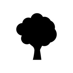 Tree icon. Forest symbol. Flat web sign on white background. Vector