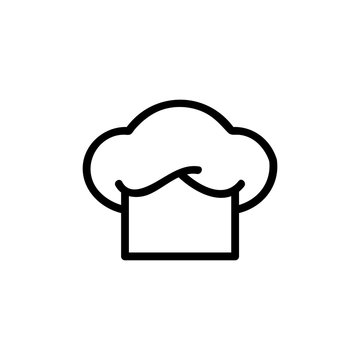chef hat logo flat icon