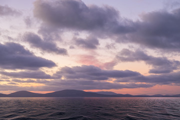 Fototapeta na wymiar Sunrise at Saunders Island, The Falklands
