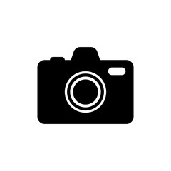 Camera icon, flat photo camera vector isolated. Modern simple snapshot photography sign. Instant Photo internet concept. Trendy symbol for website design. Logo illustration