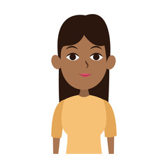 Young woman with casual clothes cartoon vector illustration graphic design