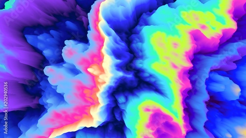 Color Explosion Paint Splash Abstact Wallpaper Multicolor