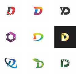 D letter logo design for template, creative, identity, and website