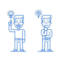 Problem solving concept. People thinking about the problem