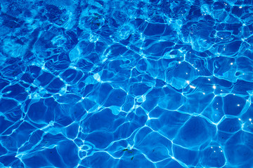 Blue ripped water in swimming pool