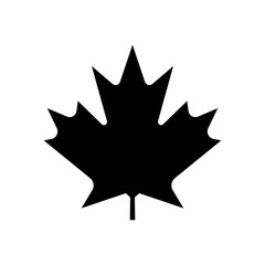 Canadian maple leaf icon with shadow isolated on a white background, stylish vector illustration for web design EPS10