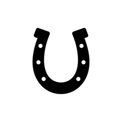 horseshoe icon. Flat illustration vector icon for web