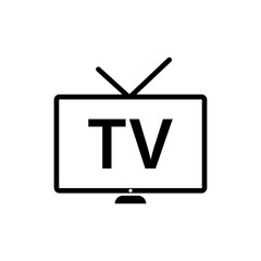 Tv Icon in trendy flat style isolated on white background. Television symbol for your web site design, logo, app, UI. Vector illustration.