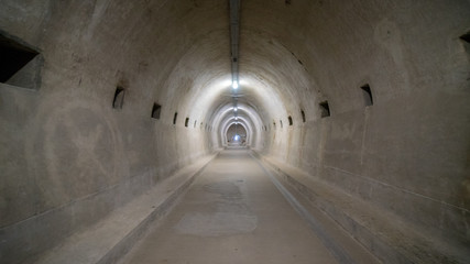 Abandoned tunnel, 2 world war, architecture, minimalism