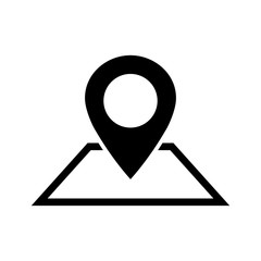 Pin on the map icon, flat design best vector icon