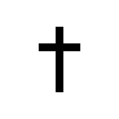Religion cross icon vector illustration on white background