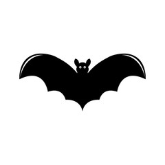 Bat icon silhouette vector illustration
