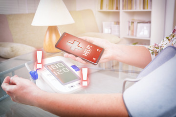 High blood pressure - calling for help with smart phone app