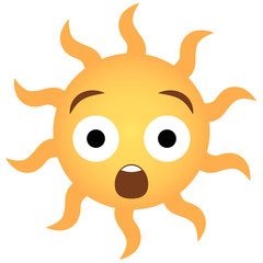 Emoji staunend - Sonne