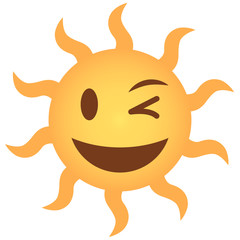 Fototapeta premium Emoji zwinkernd - Sonne
