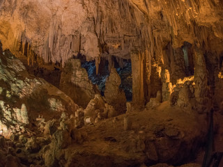 Inside the Nettuno cave in Sardinia