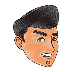 Man face cartoon vector illustration graphic design