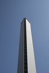 Milan, Italy - April 17, 2018 : View of the 'Pirellone' skyscraper