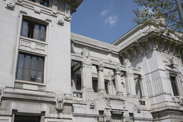 Fototapeta premium Milan, Italy - April 17, 2018 : View of Stazione Centrale di milano (East side)