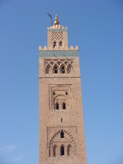 Fototapeta na wymiar Koutoubia Mosque's minaret - Marrakech
