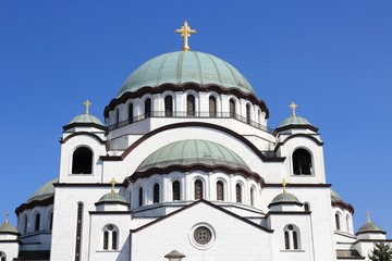 Fototapeta na wymiar Serbia landmark - Belgrade Cathedral