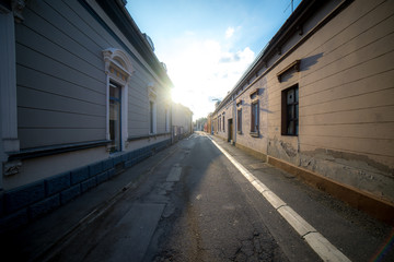 Road to the horizon, sunset, Croatia