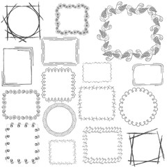 Set with 16 Doodle Frames