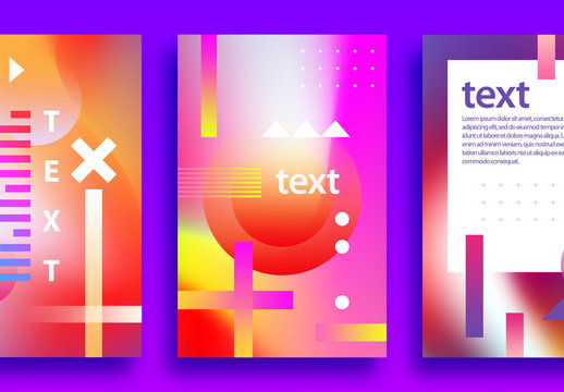 3 Colorful Event Poster Layouts