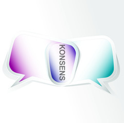 Schnittmenge Konsens in zwei Sprechblasen